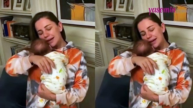 Merve Özbey kızı Elif Özüm’e şarkı söylediği anları paylaştı!