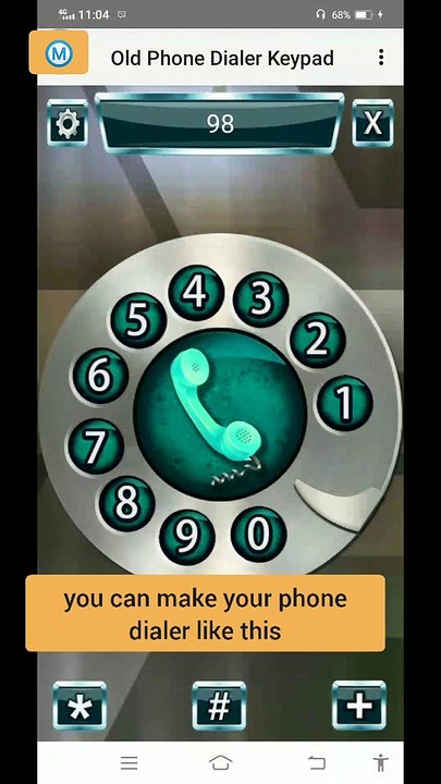 old dialler keypad of smart phone