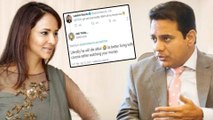 Manchu lakshmi tweet on ktr, netizens funny reaction on Manchu lakshmi tweet | Oneindia Telugu