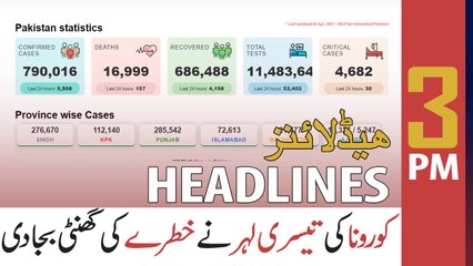 ARY NEWS HEADLINES | 3 PM | 24th APRIL 2021
