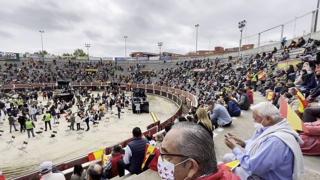 Plaza de toros de San Sebastián de los Reyes en el mitin de Vox