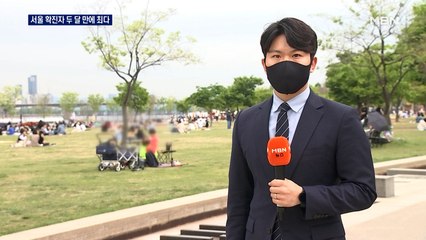 서울 신규 확진 두 달 만에 최다…주말 곳곳 '북적'