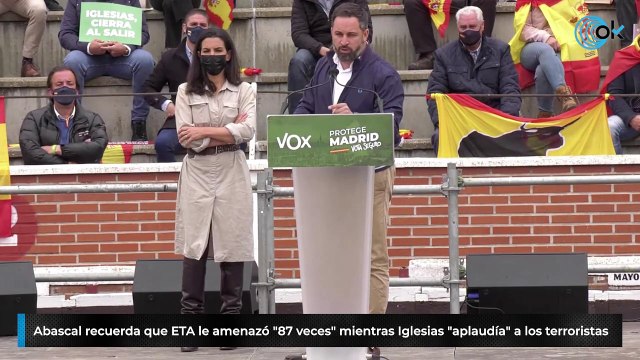 Abascal recuerda que ETA le amenazó 87 veces mientras Iglesias aplaudía a los terroristas