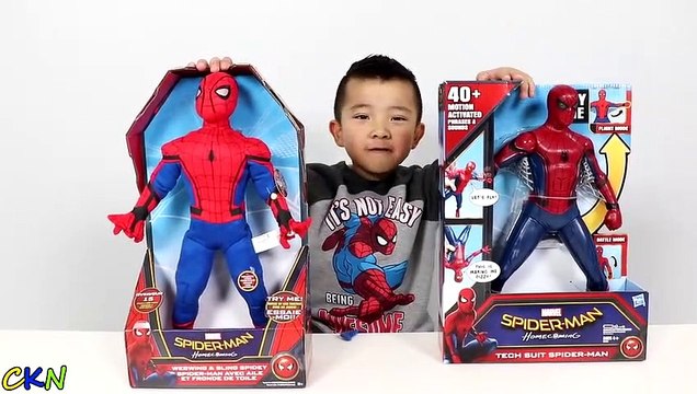 New Spider Man Homecoming Toys Unboxing Tech Suit And Webwing Spidey Ckn Toys