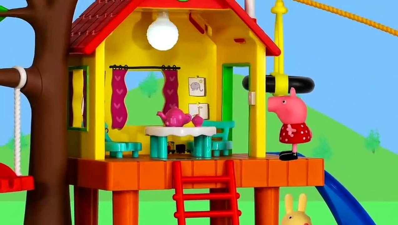 Peppa Pig Game | Crocodile Hiding In Peppa Pig Toy Treehouse | Peppa Pig Tree House Playset