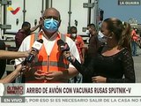 Arriban a Venezuela 80 mil nuevas dosis de vacunas Sputnik V para fortalecer el plan de inmunización contra la COVID-19