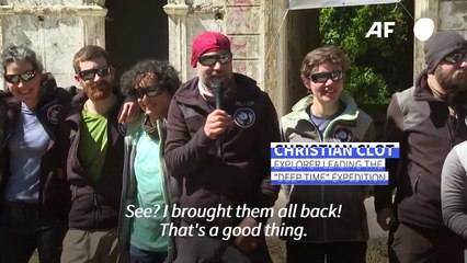 French volunteers leave cave after 40-day endurance trial, say they are 'fine'