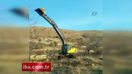 İş makinelerine sabah sporu yaptırıyorlar