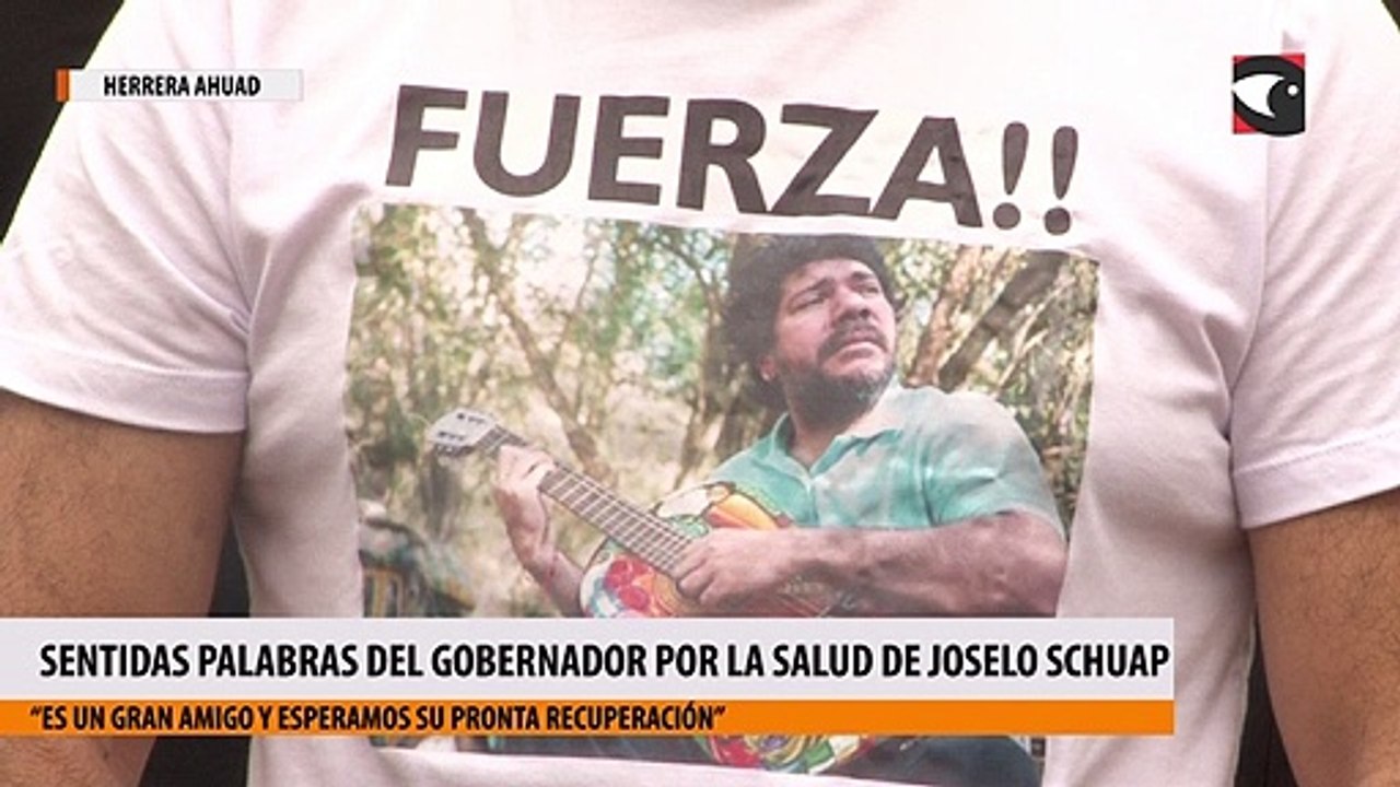 Sentidas palabras del Gobernador por la salud de Joselo Schuap