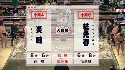 Enho vs Wakamotoharu - Haru 2021, Juryo - Day 15
