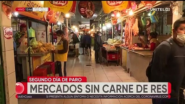 Carniceros cumplen el segundo día de paro, comercializan carnes de cerdo y pollo