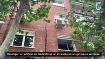 Desalojan un edificio en Madrid tras un incendio en un gimnasio en obras