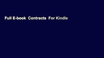 Full E-book  Contracts  For Kindle