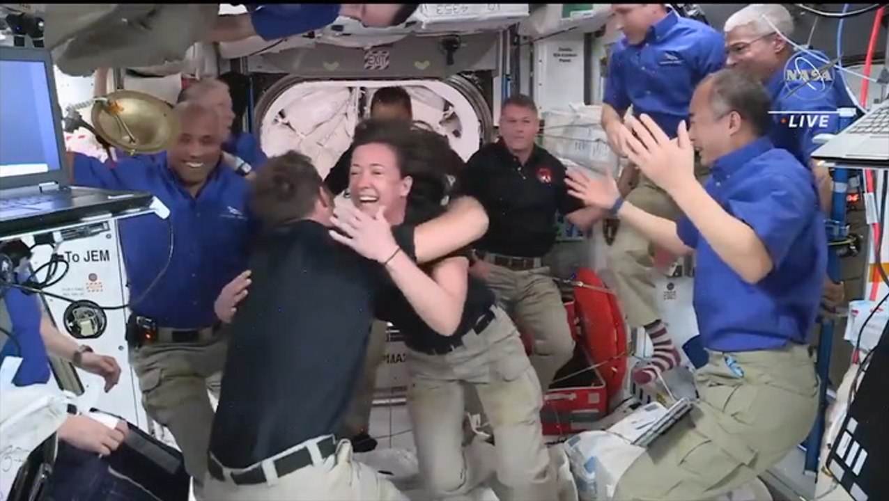 Astronauts welcomed aboard the ISS after successful SpaceX flight