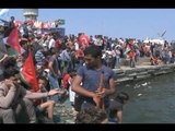 اعتقال المشاركينَ في سفينة  الحرية  لكسرِ حصارِ غزة
