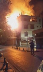 GAZİANTEP'TE METRUK BİNADA YANGIN