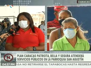 A través del Plan Caracas Patriota, Bella y Segura se optimizarán los servicios públicos de la parroquia San Agustín