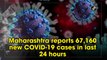 Maharashtra reports 67,160 new Covid-19 cases in the last 24 hours