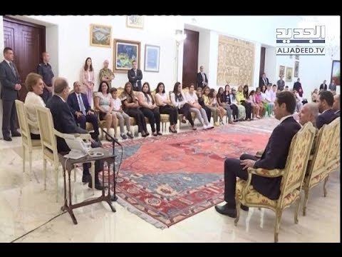 وفد من عائلات شهداء الجيش يزور رئيس الجمهورية مهنئا بالاول من اب - راشيل كرم