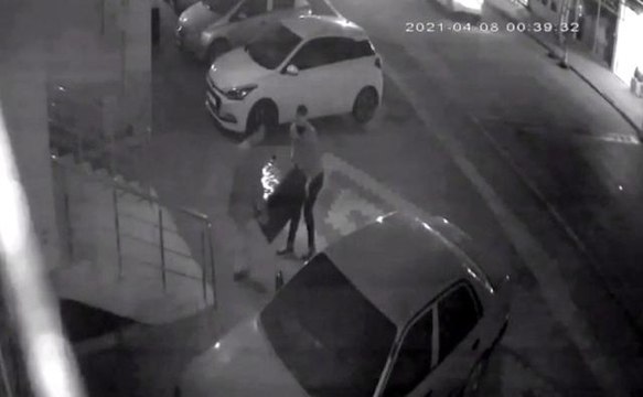 Kömür sobası hırsızları kamerada