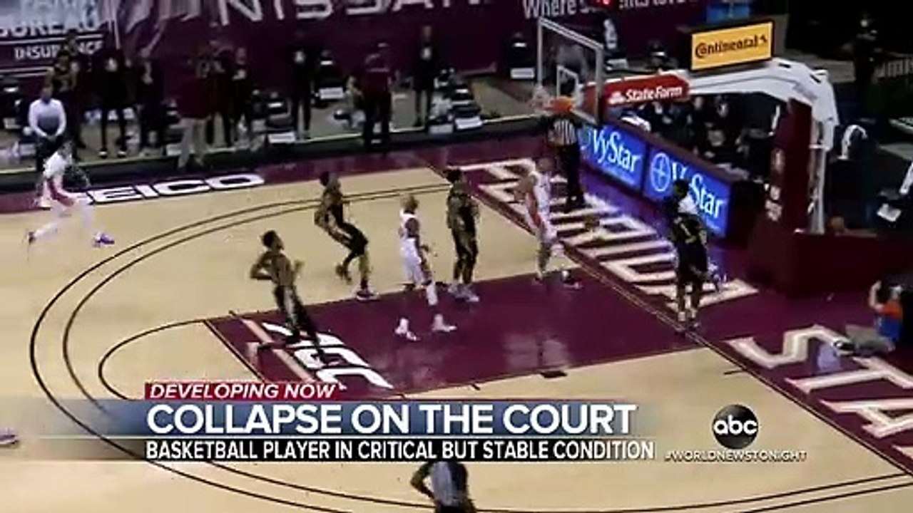 Star College Basketball Player Collapses On Court video Dailymotion