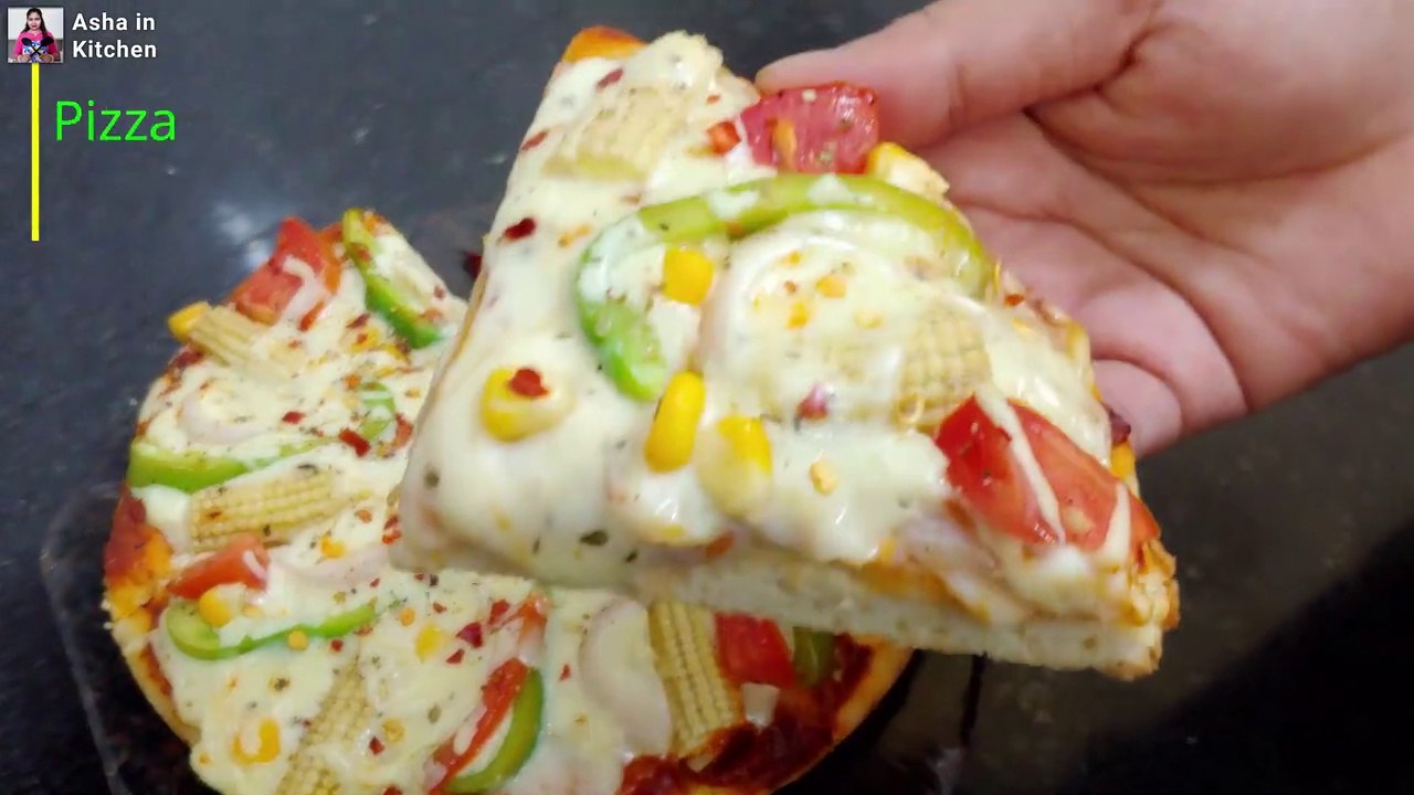 Pizza Recipe Without Oven | How to Make Veg Loaded Pizza at Home | वेज लोडेड चीज़ बर्स्ट कढाई पिज़्जा|