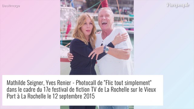 Mort d'Yves Rénier : C'était comme quelqu'un de ma famille , Mathilde Seigner en deuil