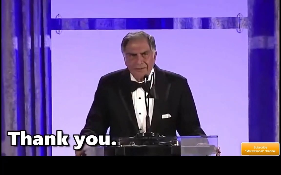 Ratan Tata Award Taking Speech