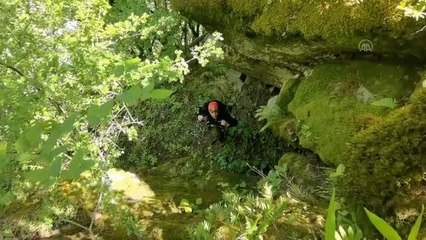 Kayalıklarda mahsur kalan oğlak kurtarıldı