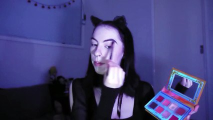 Purple Goth Makeup Tutorial!! - No Eyeliner!!