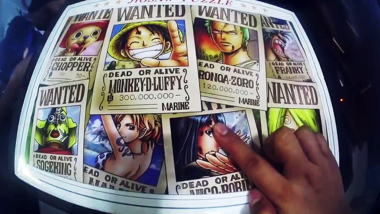 ❤️ONE PIECE❤️ Luffy, Sanjie, Zoro, Chopper, Nami, Usopp, Robin, Franky - Wanted Dead or Alive Jigsaw