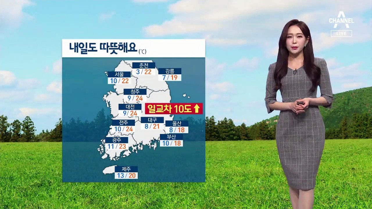[날씨]내일도 전국 따뜻…대기 건조, 강한 자외선 유의