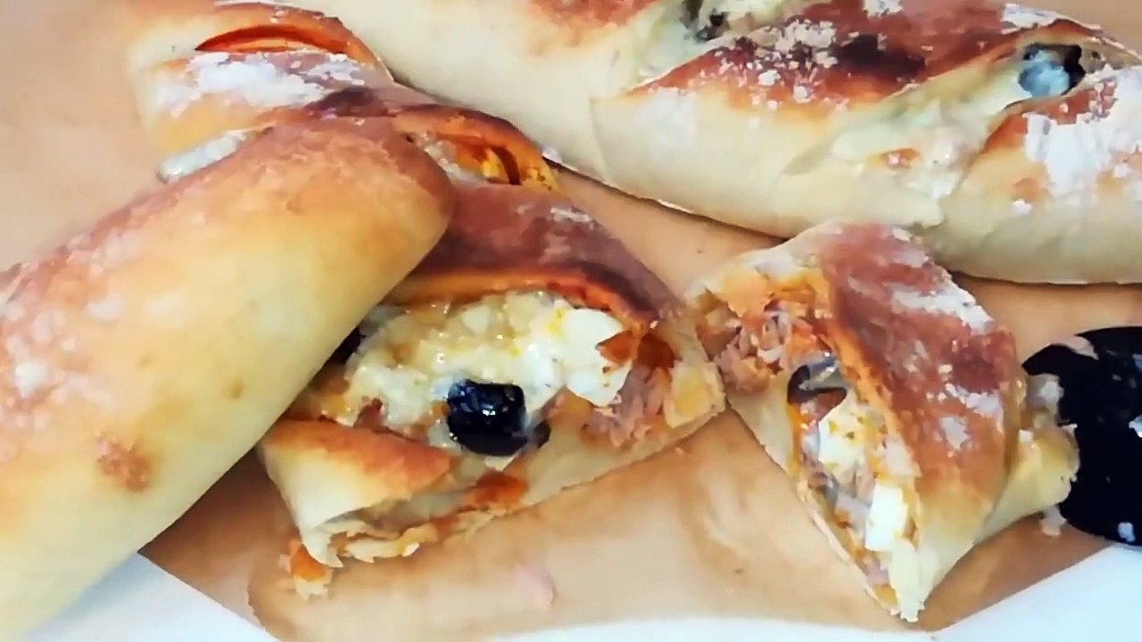 باڨات فارسي بالتن مشخشخة بالجبن_baguette farcie au thon et fromage@cuisine arij مطبخ اريج