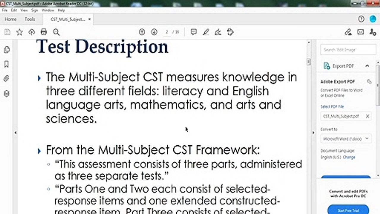 cst test take guide