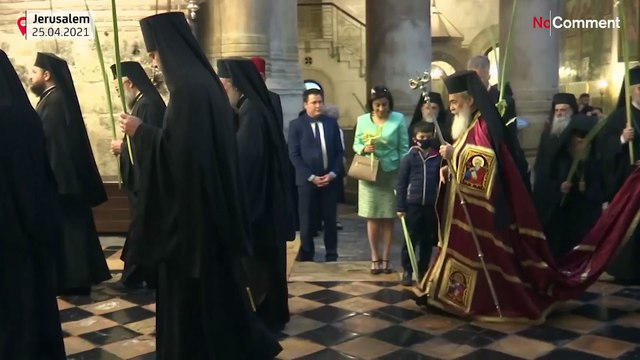 Cristãos ortodoxos celebram Domingo de Ramos em Jerusalém