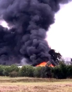 Çekirge üretim merkezindeki yangın korkuttu