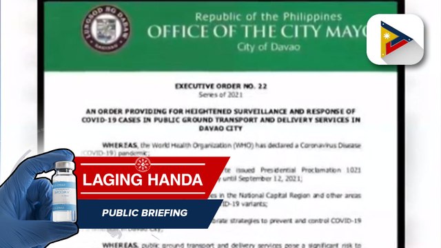 Libreng drive thru swab test para sa mga PUV driver sa Davao City, simula na ngayong araw