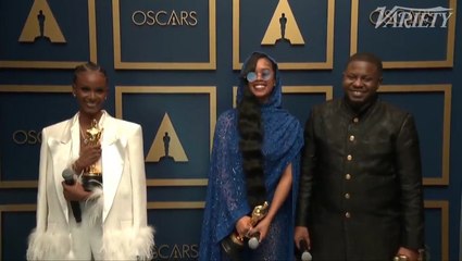 Original Song - H.E.R. from 'Judas And The Black Messiah' Backstage Oscar Speech