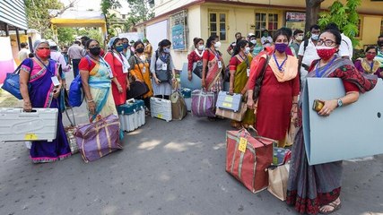 Karnataka, Tamil Nadu report record spike in daily cases; seventh phase of Bengal polls underway; more