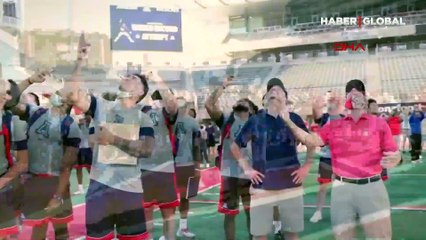 Helikopterden atılan topu böyle karşıladı! Guinness Rekorlar Kitabı'na girdi