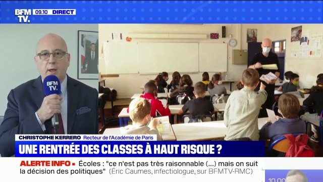 Rentrée: pour le recteur de l'académie de Paris, le protocole a fait ses preuves, on est rodés; nous avons pris toutes les précautions