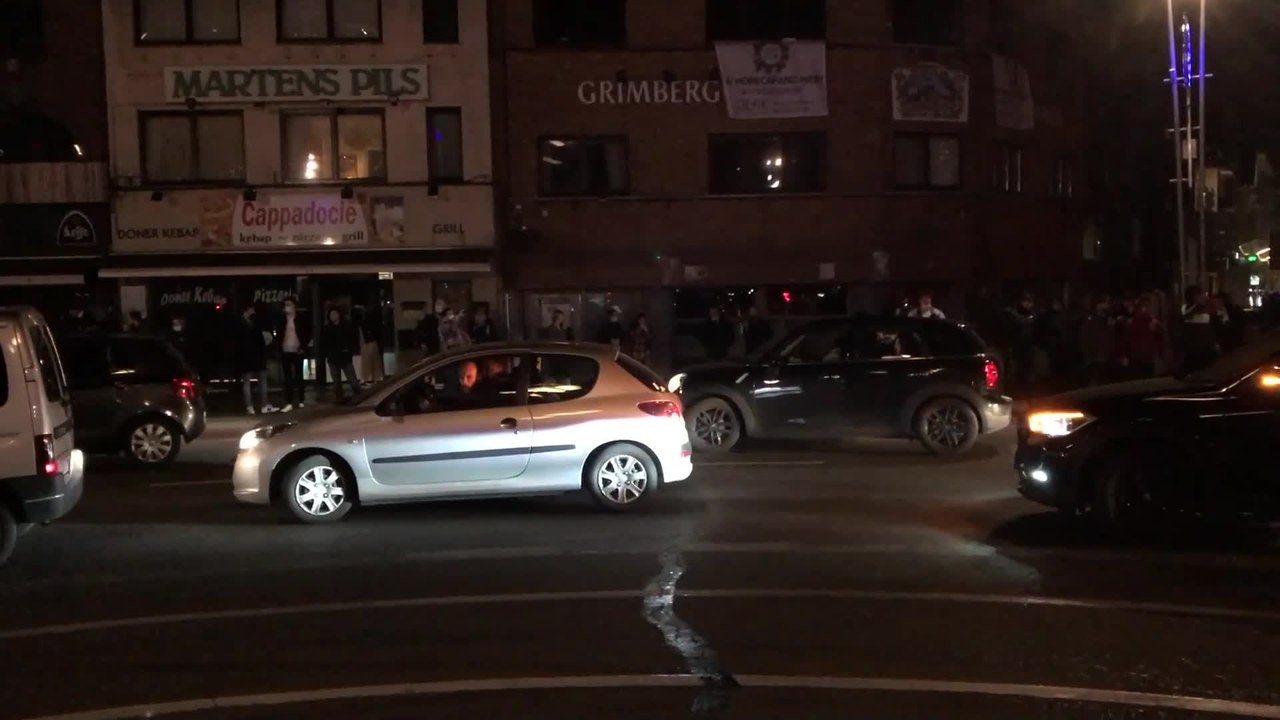 Les supporters de Genk fêtent la victoire en finale de la Coupe de Belgique contre le Standard de Liège