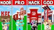 Minecraft_ KFC RESTAURANT BUILD CHALLENGE - NOOB vs PRO vs HACKER vs GOD in Minecraft