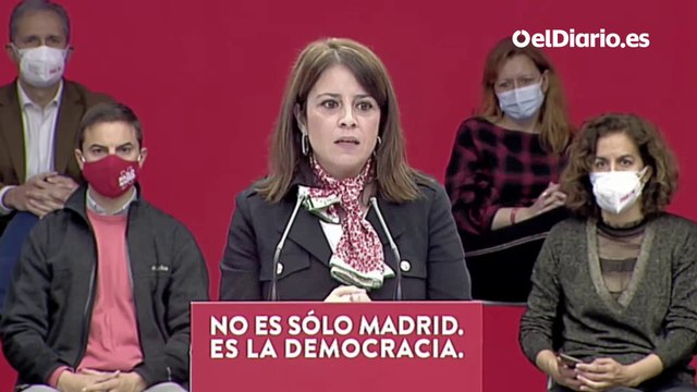Lastra anuncia en un acto del PSOE que Reyes Maroto ha recibido un sobre con una navaja ensangrentada
