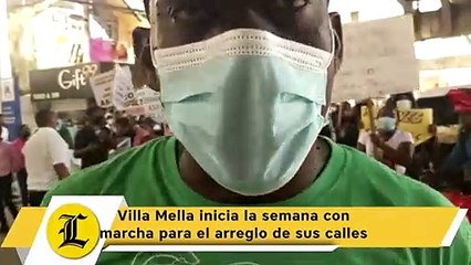 Villa Mella inicia la semana con marcha para el arreglo de sus calles