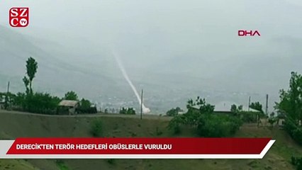 Derecik'ten terör hedefleri obüslerle vuruldu