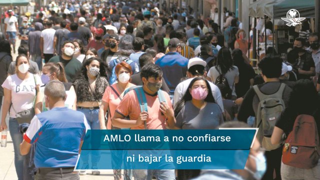 Descarta AMLO tendencia rumbo a tercera ola de Covid-19