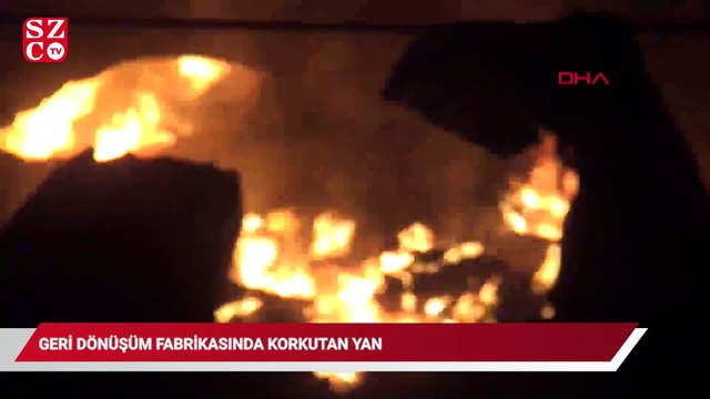 Geri dönüşüm fabrikasında korkutan yangın! Saat 14.00'te başladı, hala söndürülemedi