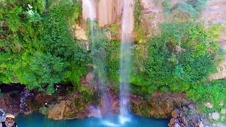 Sajikot Waterfall Havelian Pakistan Aerial Glance.