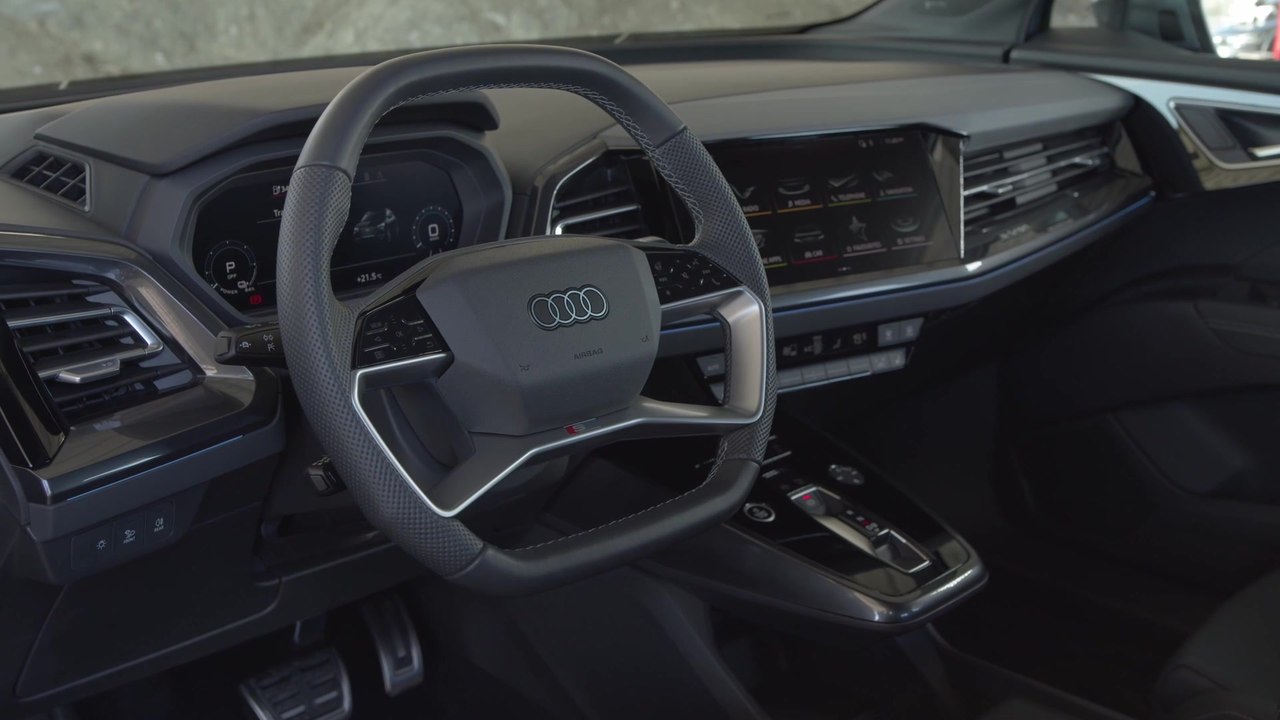 Der Audi Q4 e-tron und der Q4 Sportback e-tron - Die Zukunft in den Händen - die Lenkräder mit Touch-Bedienung